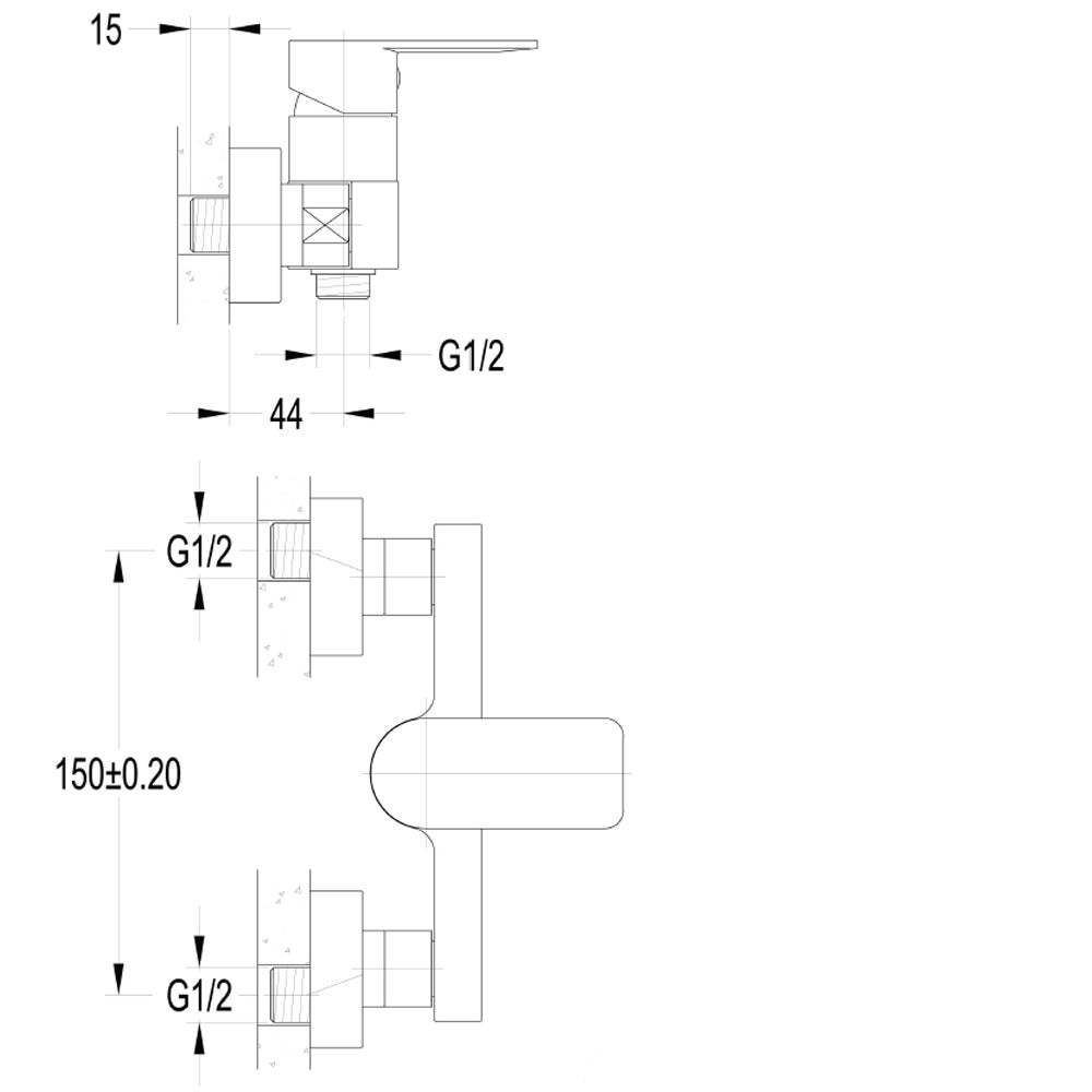 DAPHNE Duscharmatur, Chrom