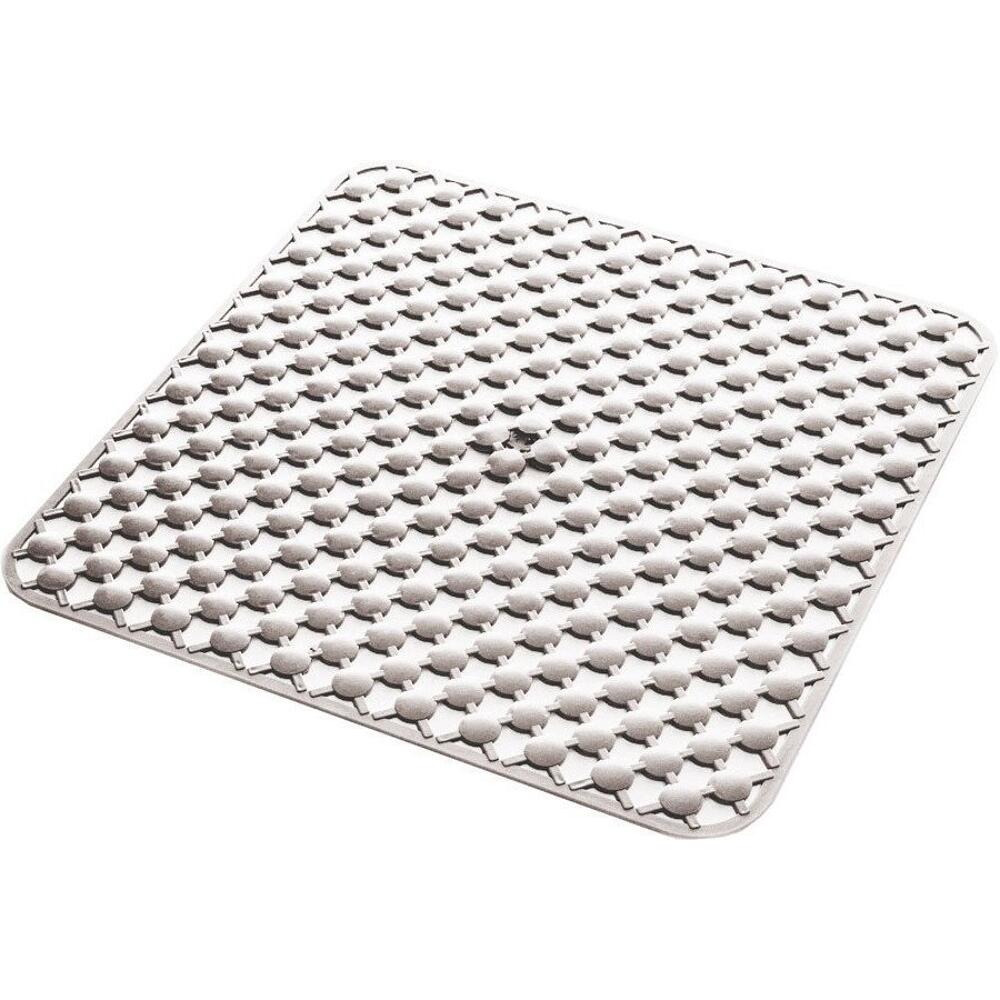 GEO Duscheinlage 53x53 cm Gummi, Anti-Rutsch, Kautschuk, weiß