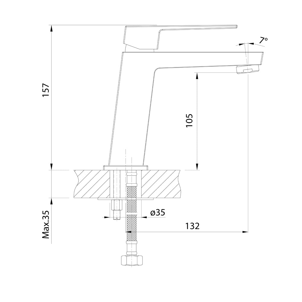 RITMO 26 Waschbeckenarmatur, Chrom