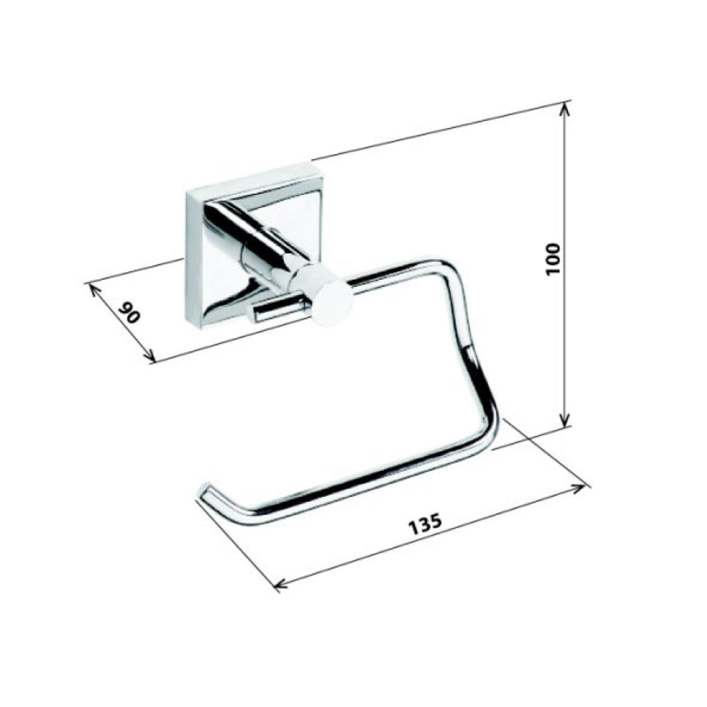 X-SQUARE Toilettenpapierhalter, Chrom