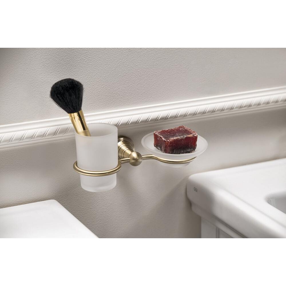 DIAMOND Seifenschale, Milchglas, Bronze
