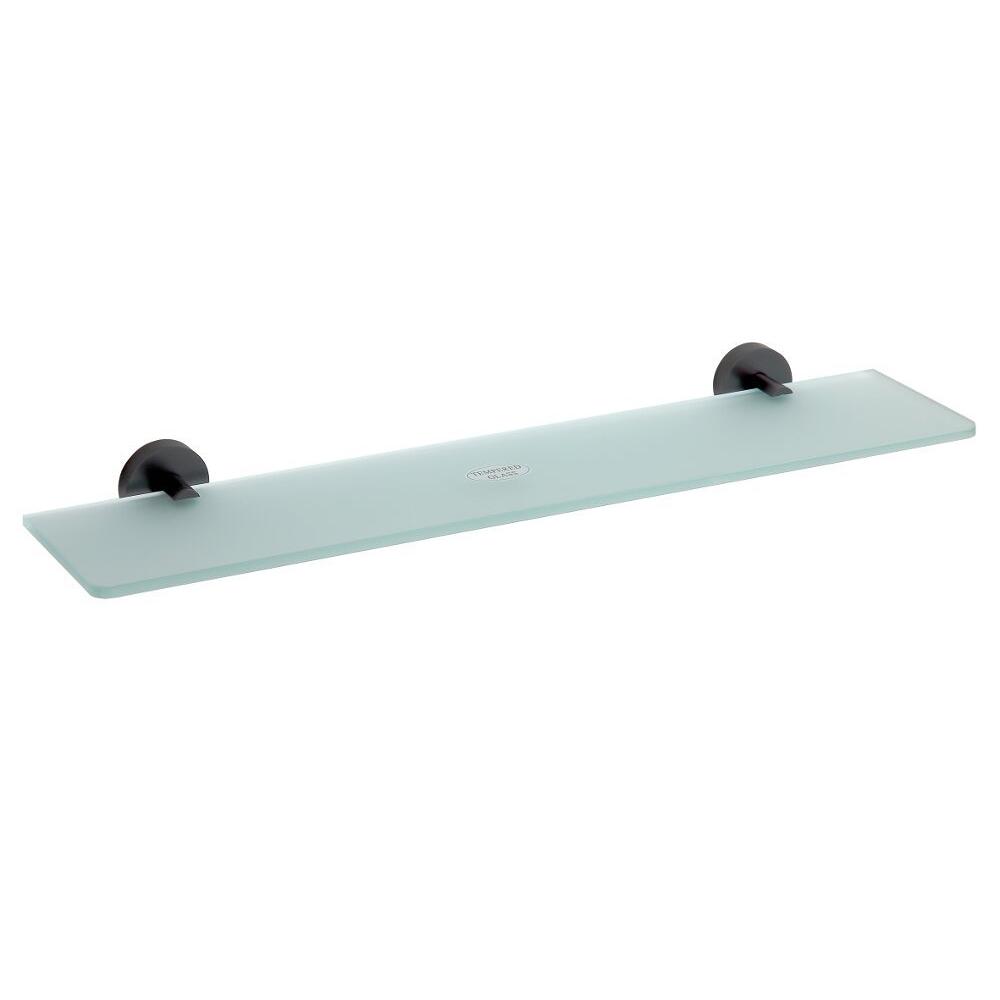 X-ROUND BLACK Glasablage 600mm, Schwarz matt