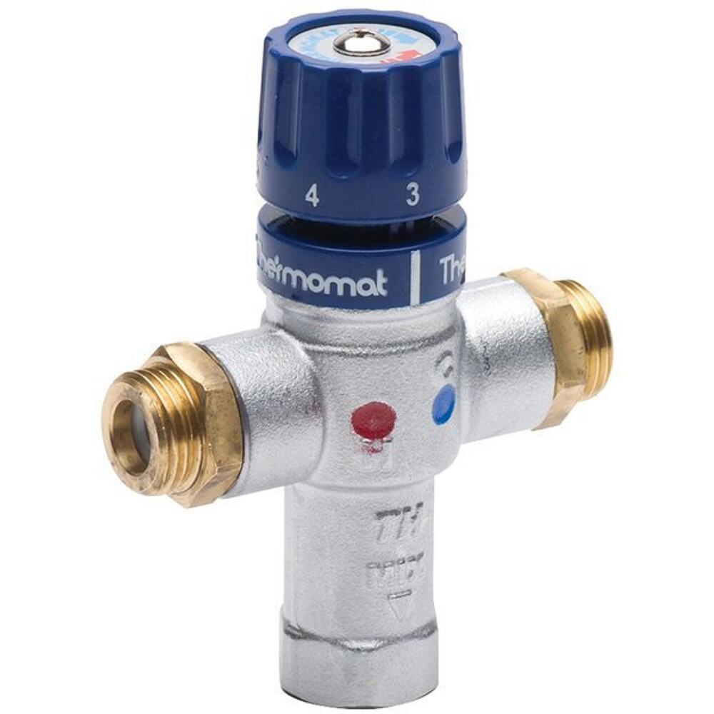 Thermostatmischer, 1/2" M, 30-60 Grad, Rückschlagklappe