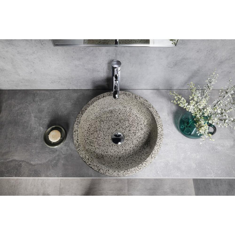PRIORI Keramik-Waschbecken zum Aufsetzen, Durch. 41cm, Granit