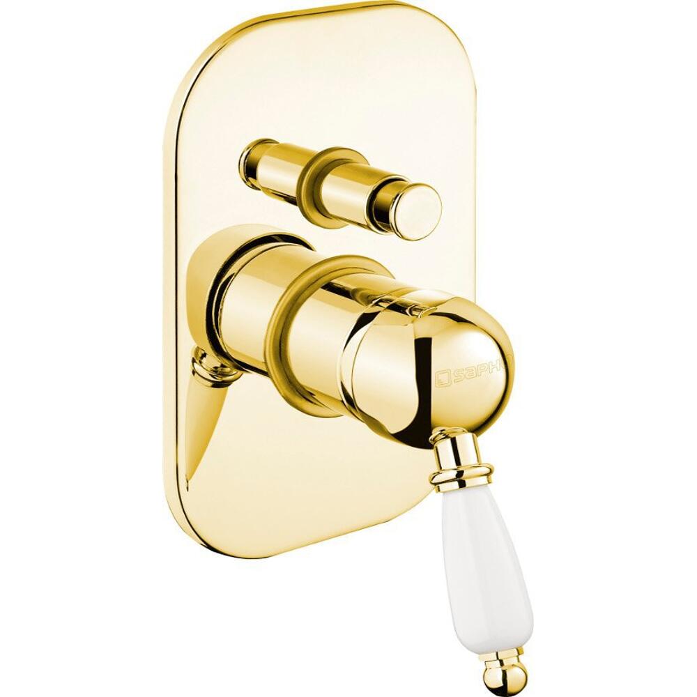 KIRKÉ WHITE Unterputz - Duscharmatur, 2 Wege, Weiss/Gold