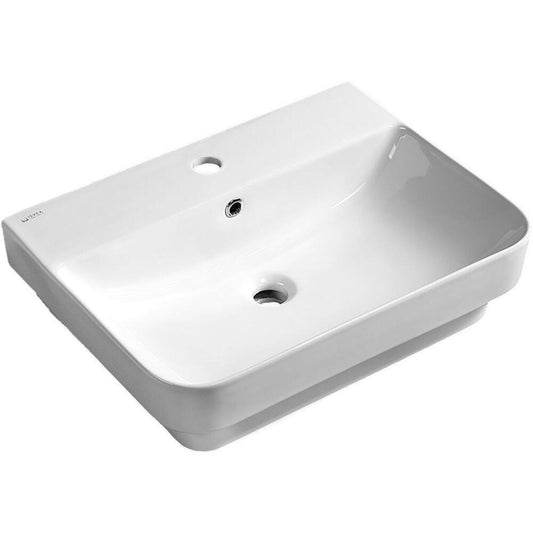SOTT AQUA Keramik-Waschtisch zum Einbauen 57x44cm, weiss