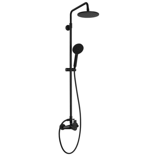 PAX Duschsäule mit Armatur, rund, schwarz matt