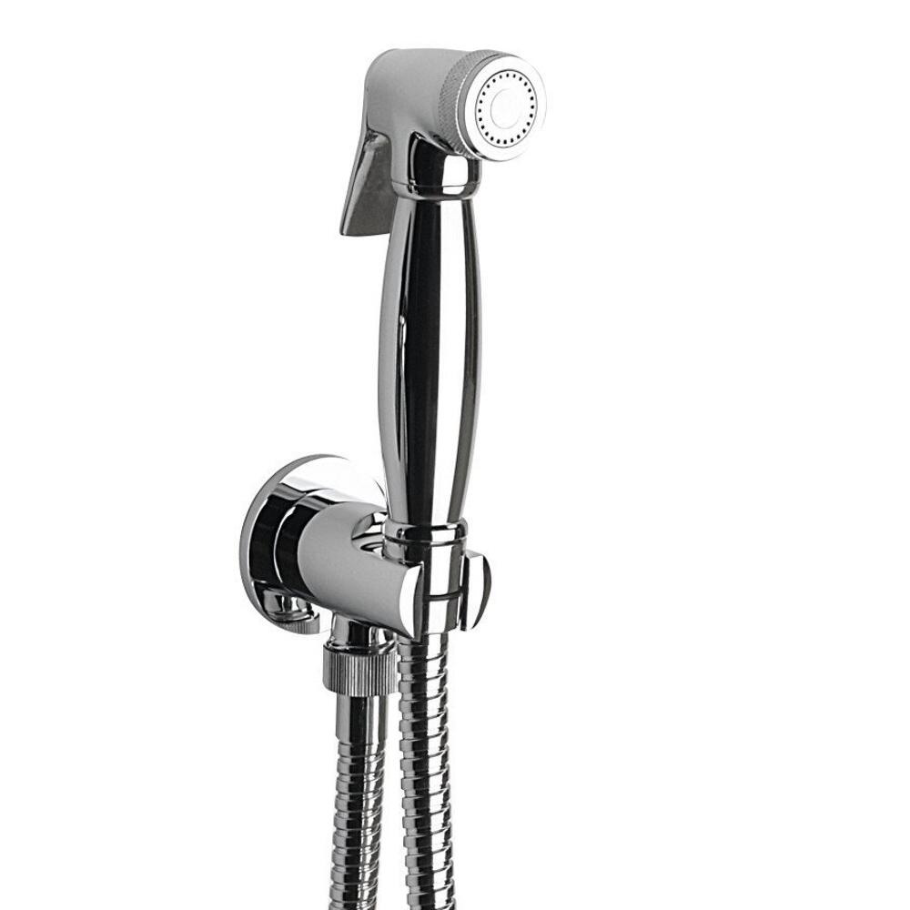 Bidetbrause, Retro-Stil, Schlauch und Brausehalter mit Duschanschluss, Chrom