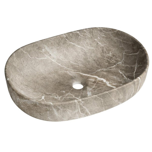 CALEO Aufsatzwaschtisch,Keramik 60x42cm, breccia marmor