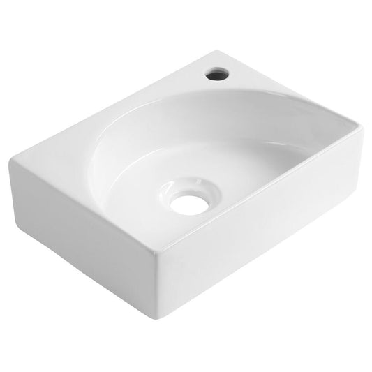 RUBIC Keramik Waschtisch 34x25cm, Weiß