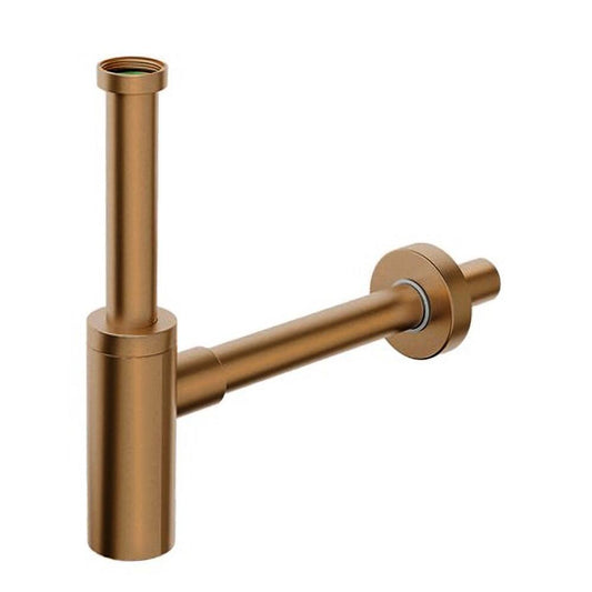 INOXMATER Waschtisch-Siphon 5/4", Ablauf 32mm, Edelstahl/Kupfer matt