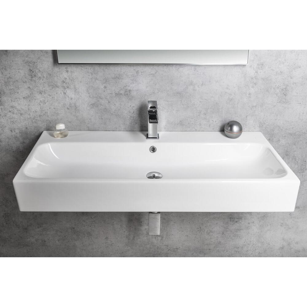 TORIDI Keramik-Waschbecken 101x46cm, weiß