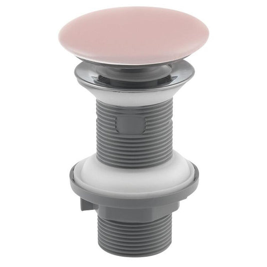 Ablaufgarnitur 5/4“ klick-klack, Keramik Deckel, H.20-70mm, Rosa matt