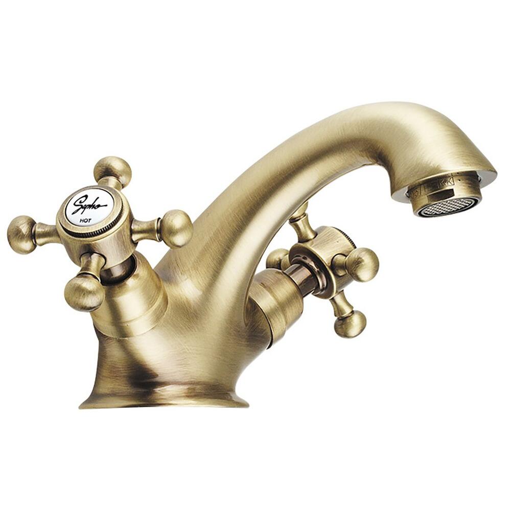 ANTEA Waschtischarmatur mit Ablaufgarnitur, 65mm bronze