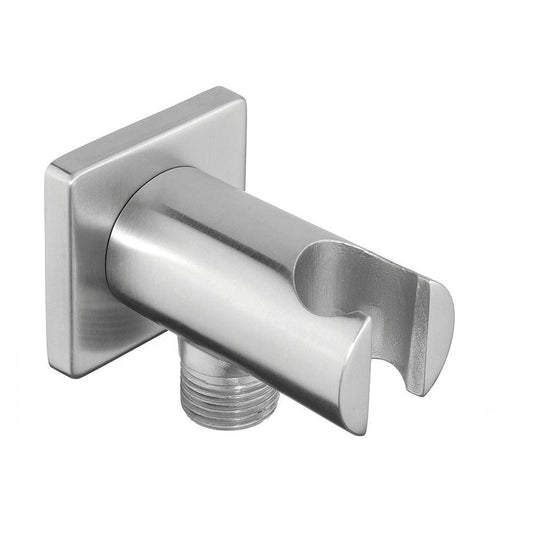 MINIMAL Duschanschluss mit Brausehalter, Edelstahl matt