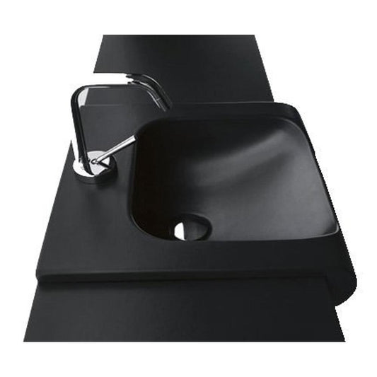 INKA Keramik-Waschtisch 60x40cm, schwarz matt