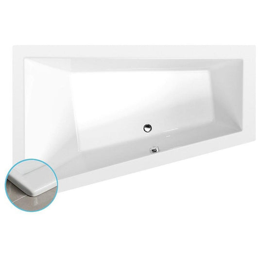 TRIANGL L SLIM asymmetrische Badewanne 180x120x50cm, weiss