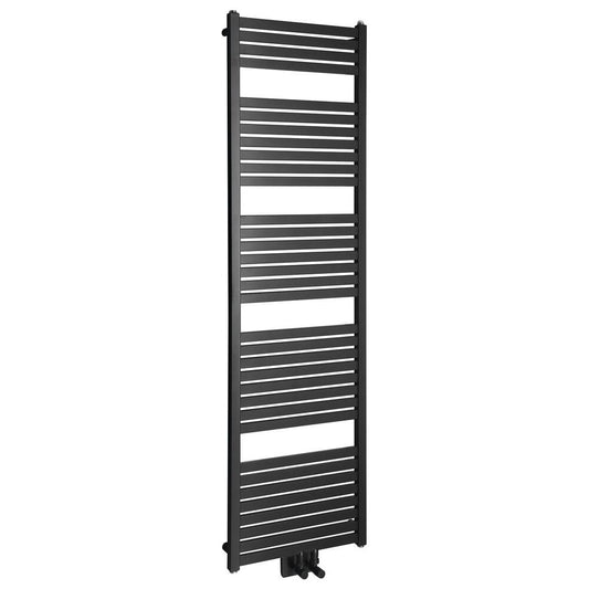 TONDI Badheizkörper 450x1690 mm, Mittelanschluss, Schwarz mat
