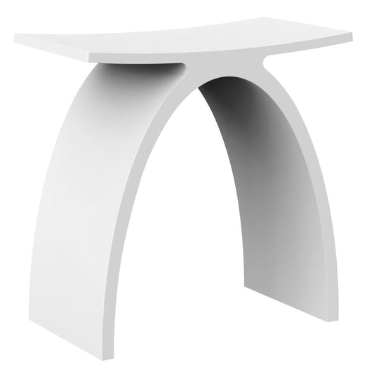 KORAL Badstuhl 43x43x23,5cm, Solid Surface, Weiß matt