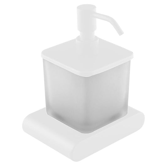FLORI Seifenspender 300ml, Milchglas, Weiß matt