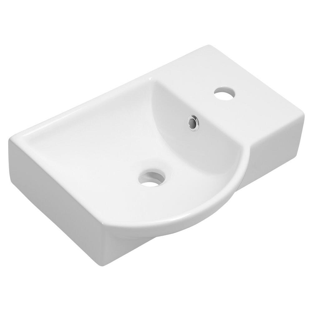 LITOS Keramik-Waschtisch 45x32cm, Wasserhahn rechts, weiss