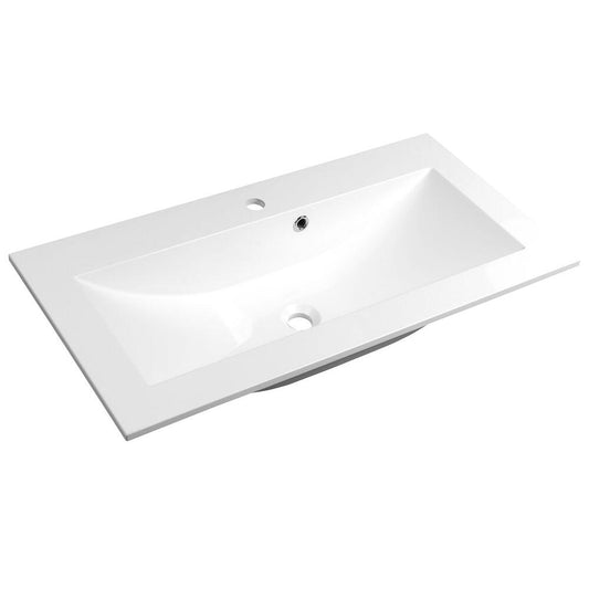 YUKON Gussmarmor-Waschtisch 90x45cm, weiß