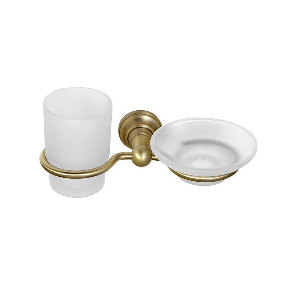 DIAMOND Seifenschale, Milchglas, Bronze