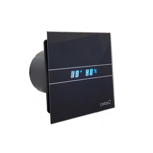 E-100 GTH axial Badventilator mit Automaik, 4W/8W, Rohrleitung 100mm, schwarz
