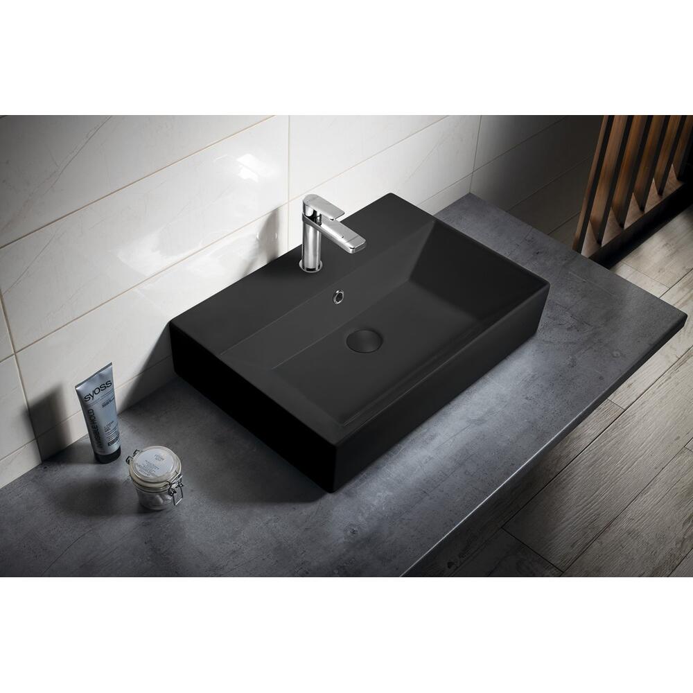 SISTEMA Keramik-Waschtisch 60x42cm, schwarz matt