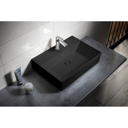 SISTEMA Keramik-Waschtisch 60x42cm, schwarz matt