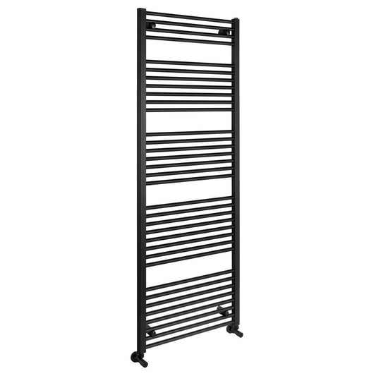 DIRECT Badheizkörper mit seitlichem Anschluss 600x1680mm, 1000W,Schwarz matt