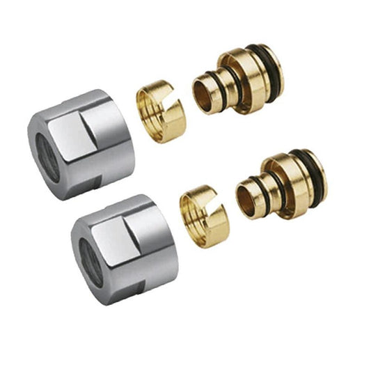 Alupex-Klemmverschraubung 1/2" 16mm, Chrom