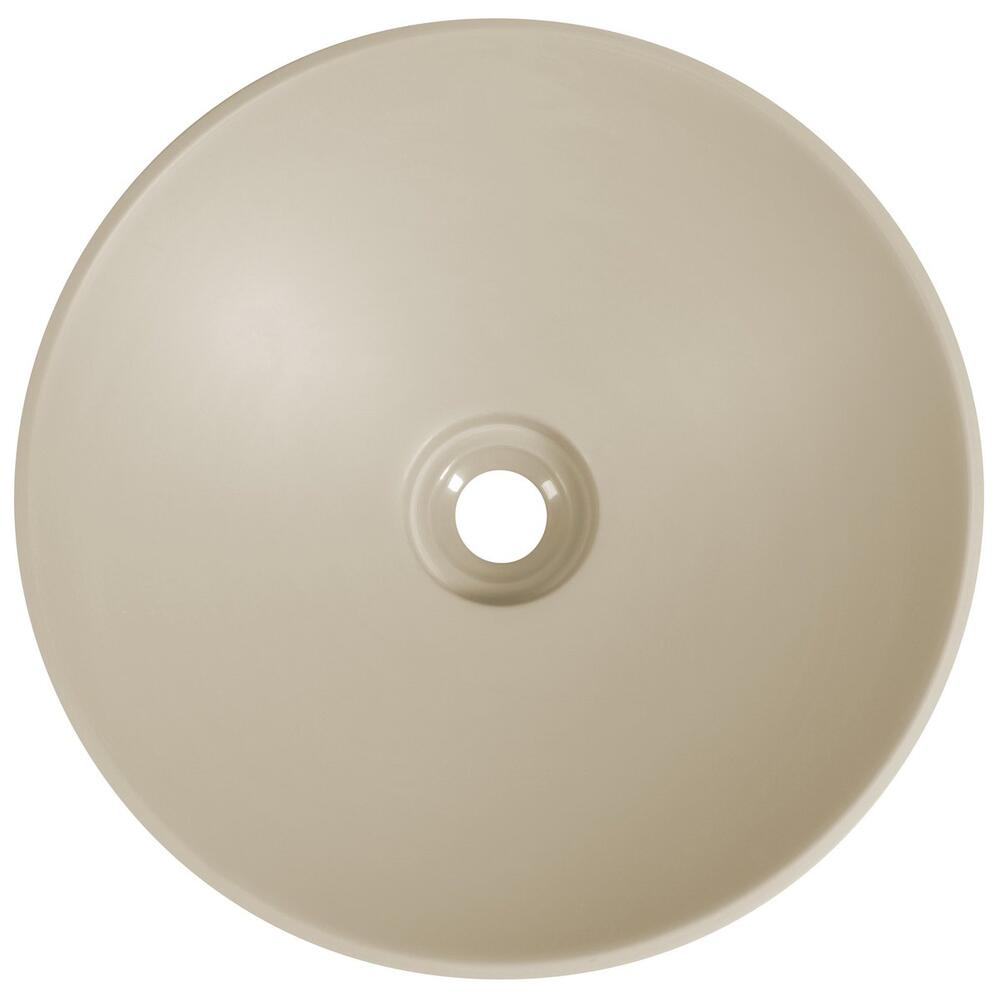 VERTO Einbauwaschtisch, Gussmarmor, Durch. 40,5cm, Beige matt
