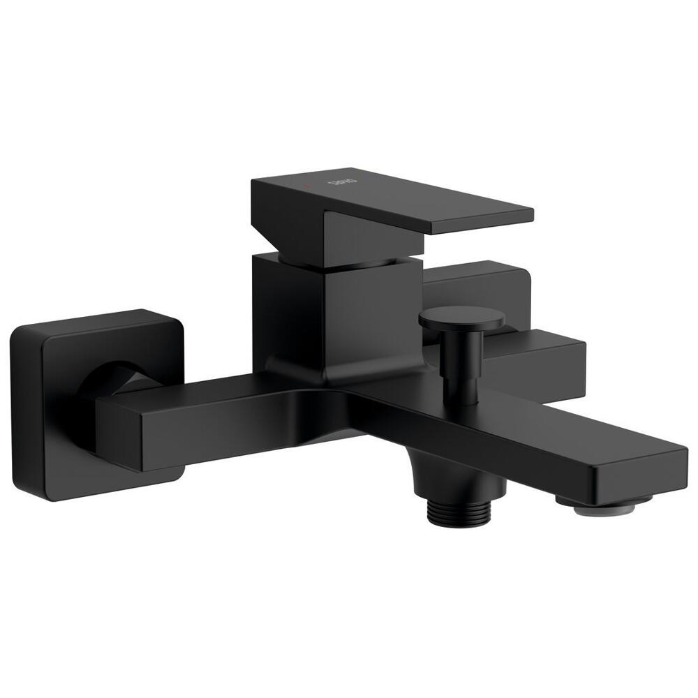 CUBEMIX Wand-Wannenarmatur, Schwarz matt