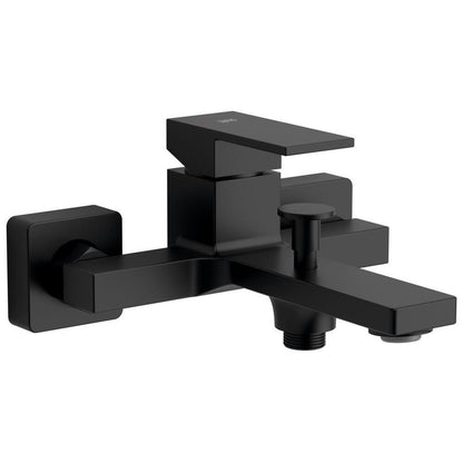 CUBEMIX Wand-Wannenarmatur, Schwarz matt