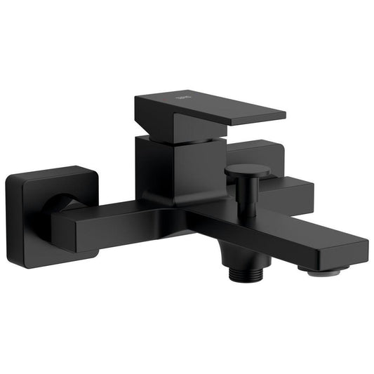 CUBEMIX Wand-Wannenarmatur, Schwarz matt