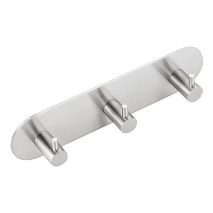 Selbstklebender Dreifachhaken ,Edelstahl matt
