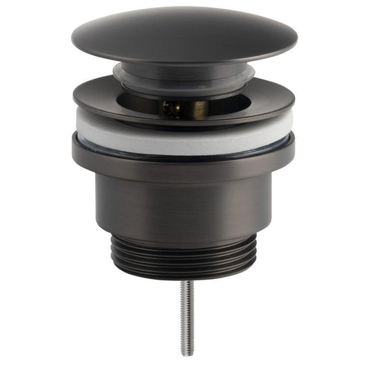 Ablaufgarnitur 5/4", klick-klack, großer Stopfen, (H) 10-55mm, Gun metal