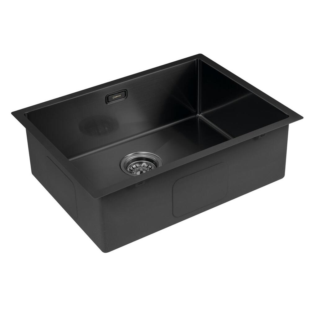 ZENITH Edelstahl-spüle 60x45cm, gun metal