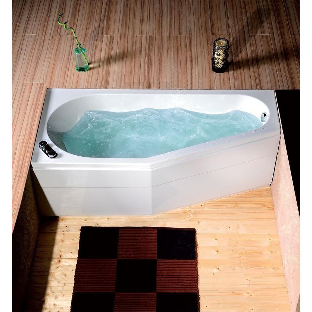 Raumspar Badewanne TIGRA 150x75x46cm, Rechts, weiß