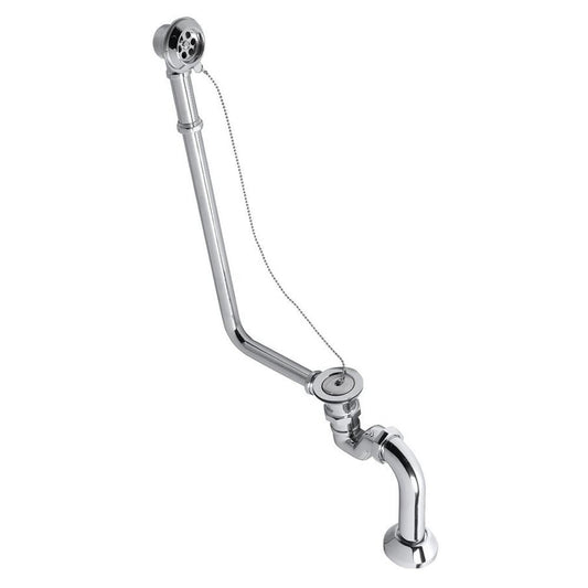 MODEL 12V Ablaufgarnitur mit Kette, inkl. Siphon, Chrom