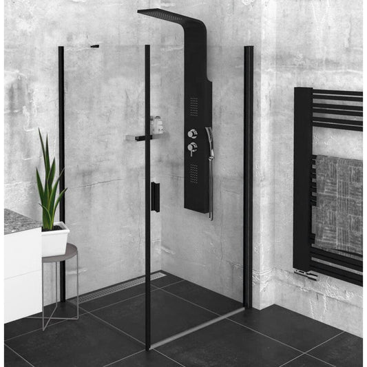 Zoom Line Black Eckige Duschkabine 800x800mm L/R Variante