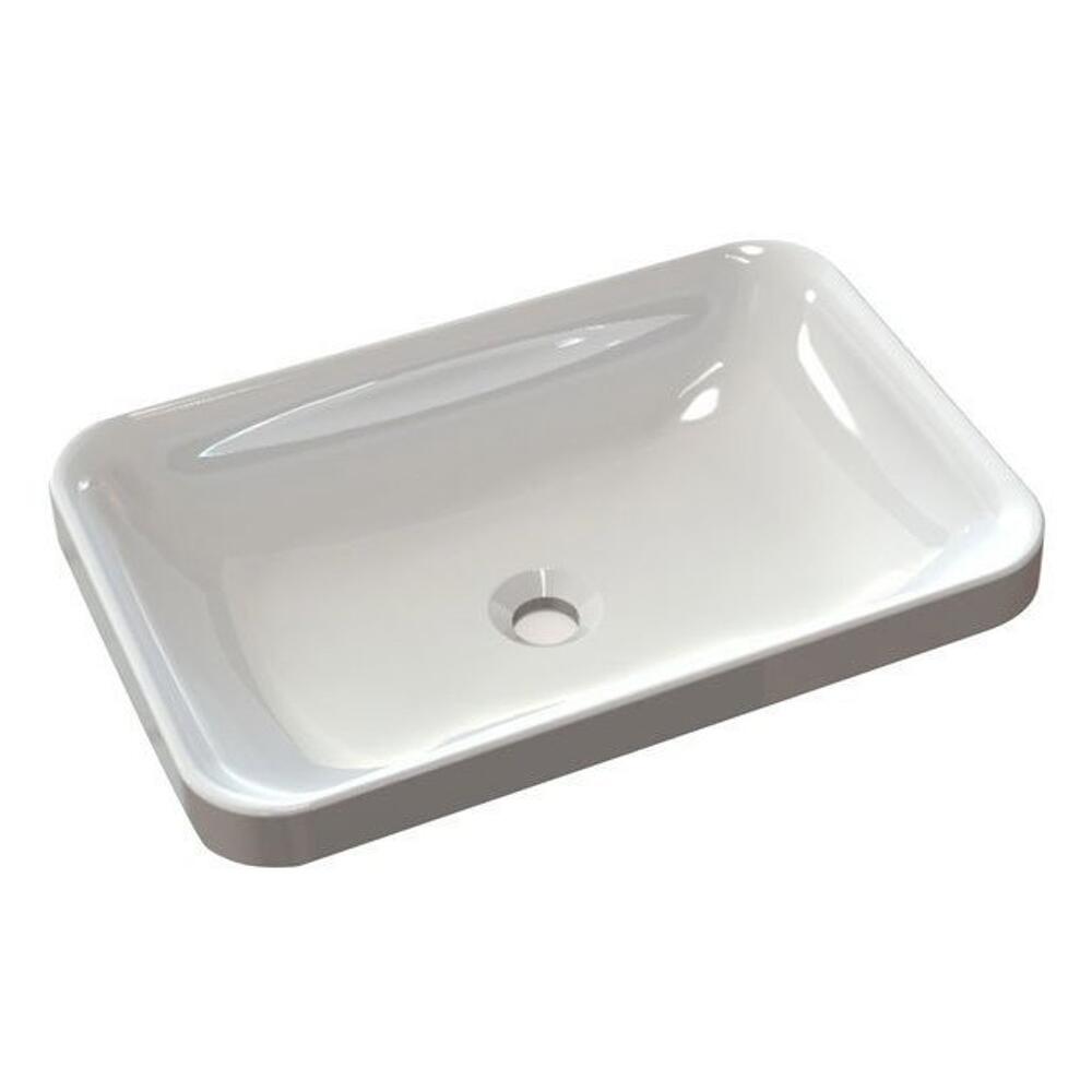 ASTORIA Gussmarmor-Waschtisch 55x12x37cm, weiß