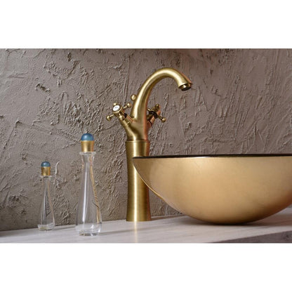 ANTEA Waschtischarmatur, hoch, mit Ablaufgarnitur 300mm, bronze