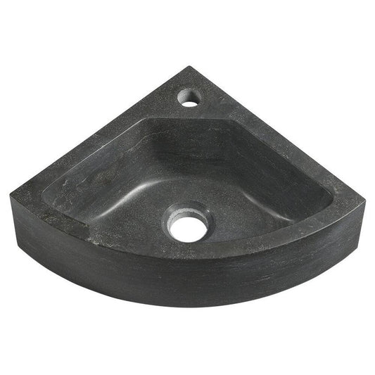 BLOK Eck. Stein-Waschtisch 30x30cm, Anthrazit schwarz