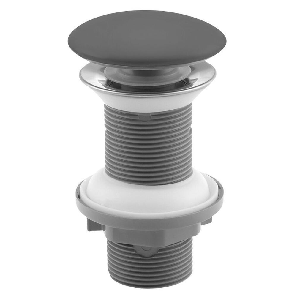 Ablaufgarnitur 5/4“ click-clack, Keramik Stopfen, H. 20-70 mm, Anthrazit