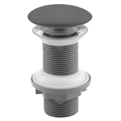 Ablaufgarnitur 5/4“ click-clack, Keramik Stopfen, H. 20-70 mm, Anthrazit