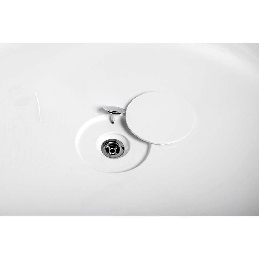 OBLO Badewanne mit Rahmengestell, rund, 165x48cm, weiß