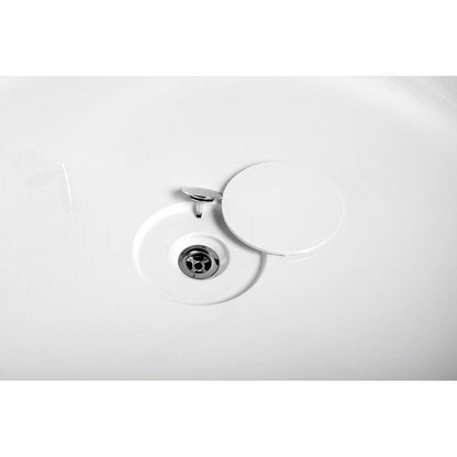 OBLO Badewanne mit Rahmengestell, rund, 165x48cm, weiß