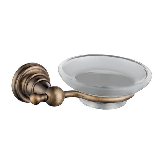 DIAMOND Seifenschale, Milchglas, Bronze